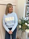 Load image into Gallery viewer, Embossed Paris Jumper - Powder Blue
