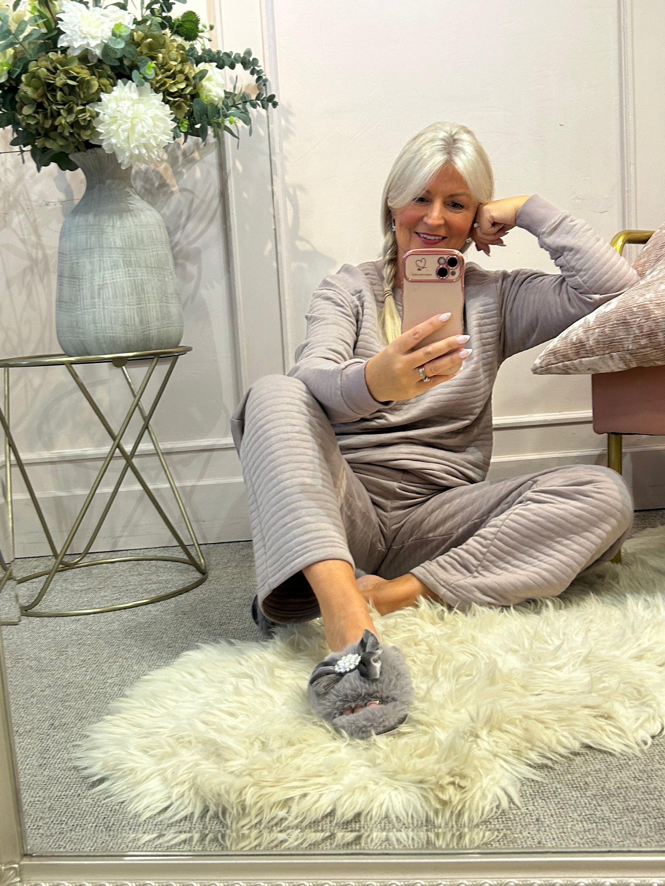 Quilted Lounge Set - Mink