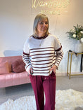 Load image into Gallery viewer, Striped Jumper - Cream/Burgundy
