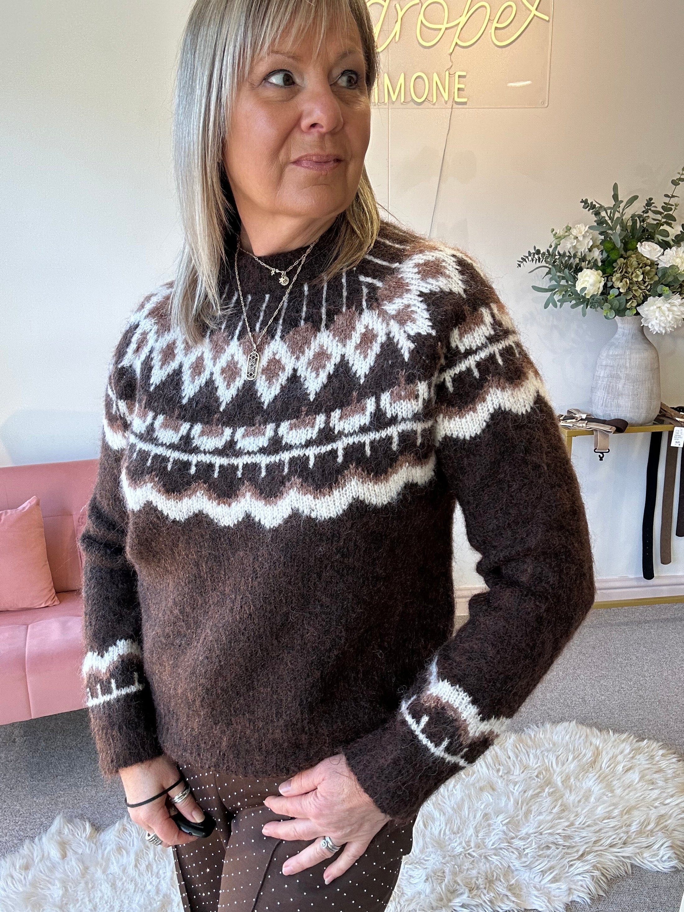Alpine Wonderland Jumper - Brown