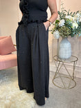 Load image into Gallery viewer, Twinkling & Sparkling Wide Leg Trouser - Black
