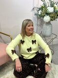 Load image into Gallery viewer, Cute Bow Jumper - Soft Yellow
