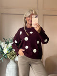 Load image into Gallery viewer, Spot Jumper - Burgundy/Cream
