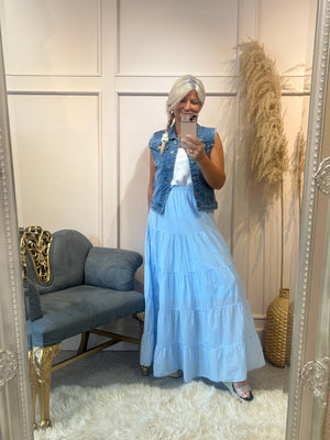 Gypsy Maxi skirt - Pale Blue