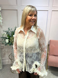 Load image into Gallery viewer, Pure Romance Rose Frill Blouse - Cream
