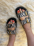Load image into Gallery viewer, Sienna Buckle Slider Sandal - Zebra
