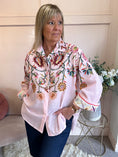 Load image into Gallery viewer, Cascading Floral Print Shirt  - Pink/MIx - Wardrobe By Simone
