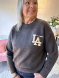 Load image into Gallery viewer, Sequin 'LA'  Detail Jumper -  Brown

