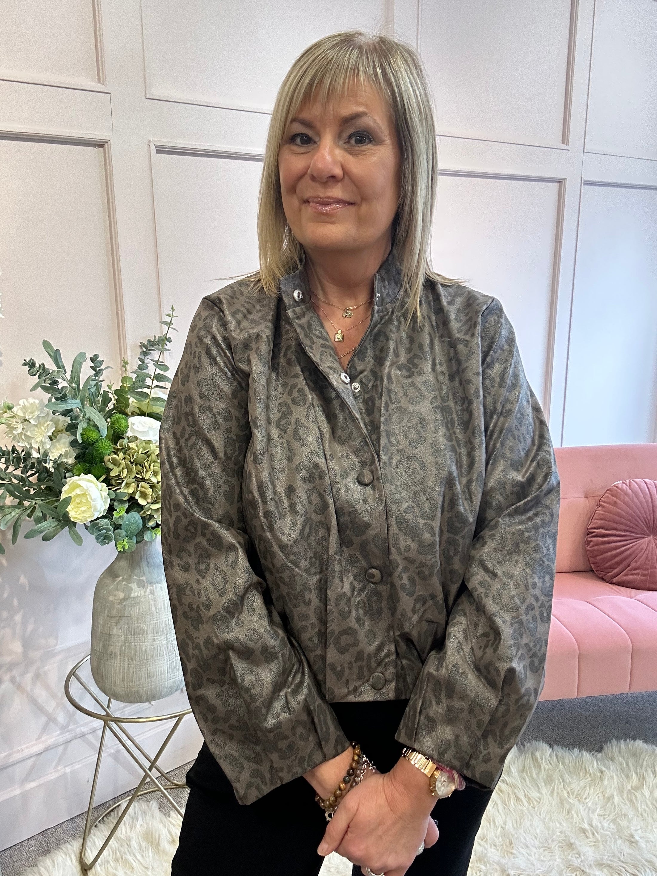 Grandad Collar Animal Jacket - Animal