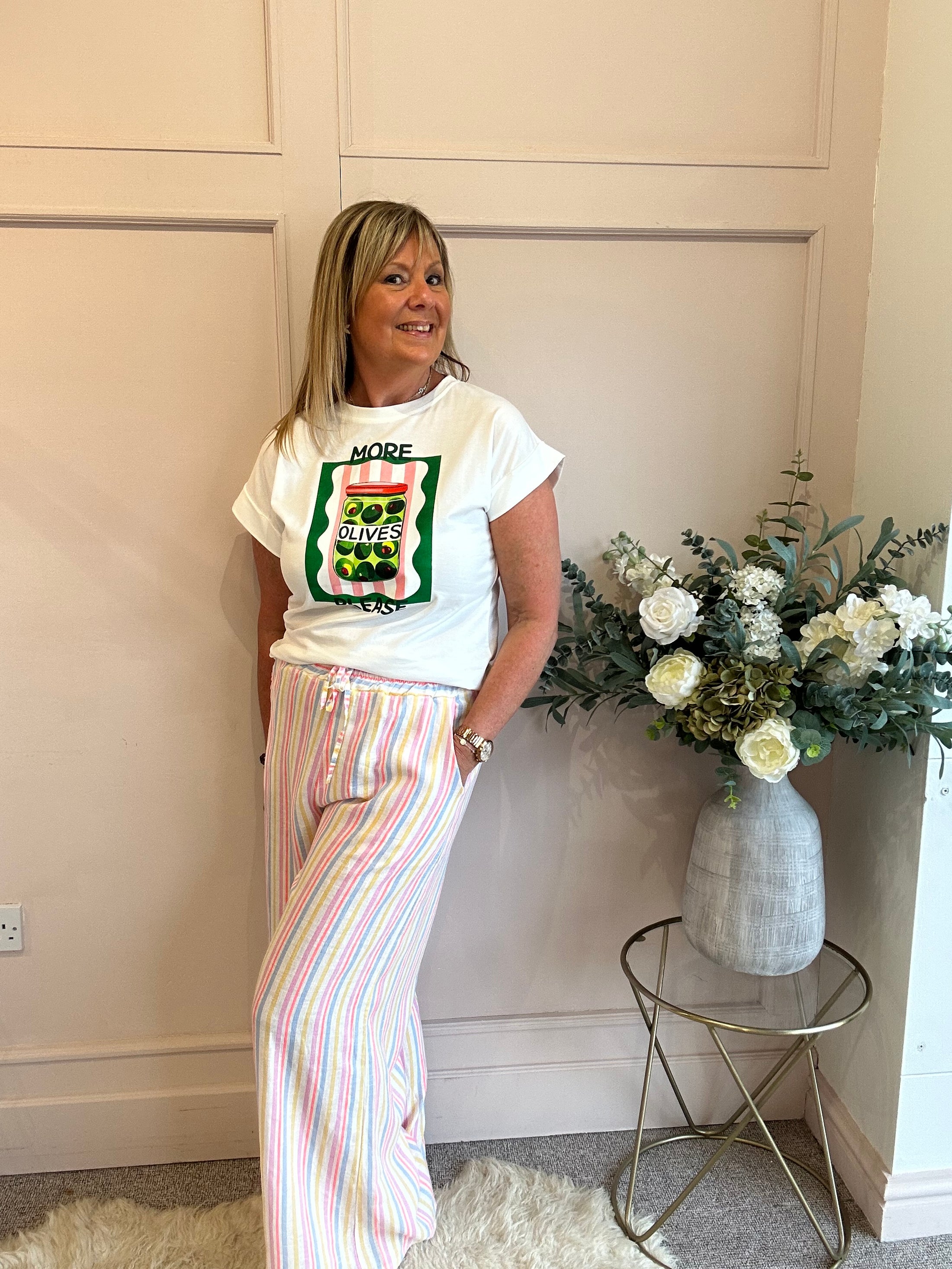 More Olives T Shirt  - White