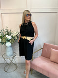 Load image into Gallery viewer, Ruched Neckline Sleeveless Top - Black
