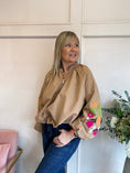 Load image into Gallery viewer, Floral Detailed Sleeve Jacket - Caramel
