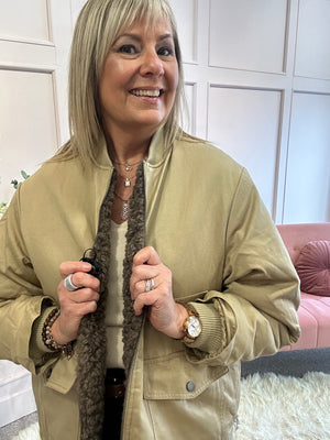 Cosy Teddy Reversible Jacket - Mocha