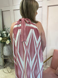 Load image into Gallery viewer, Halter Neck Maxi Dress - Pink/Cream - Wardrobe By Simone
