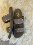 Load image into Gallery viewer, Julia Gold Stud & Buckle Sandal - Taupe
