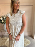 Load image into Gallery viewer, Ditsy Print Dress - Light Beige - Wardrobe By Simone
