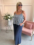 Load image into Gallery viewer, Ra-Ra Gingham Cami Top - Navy/White
