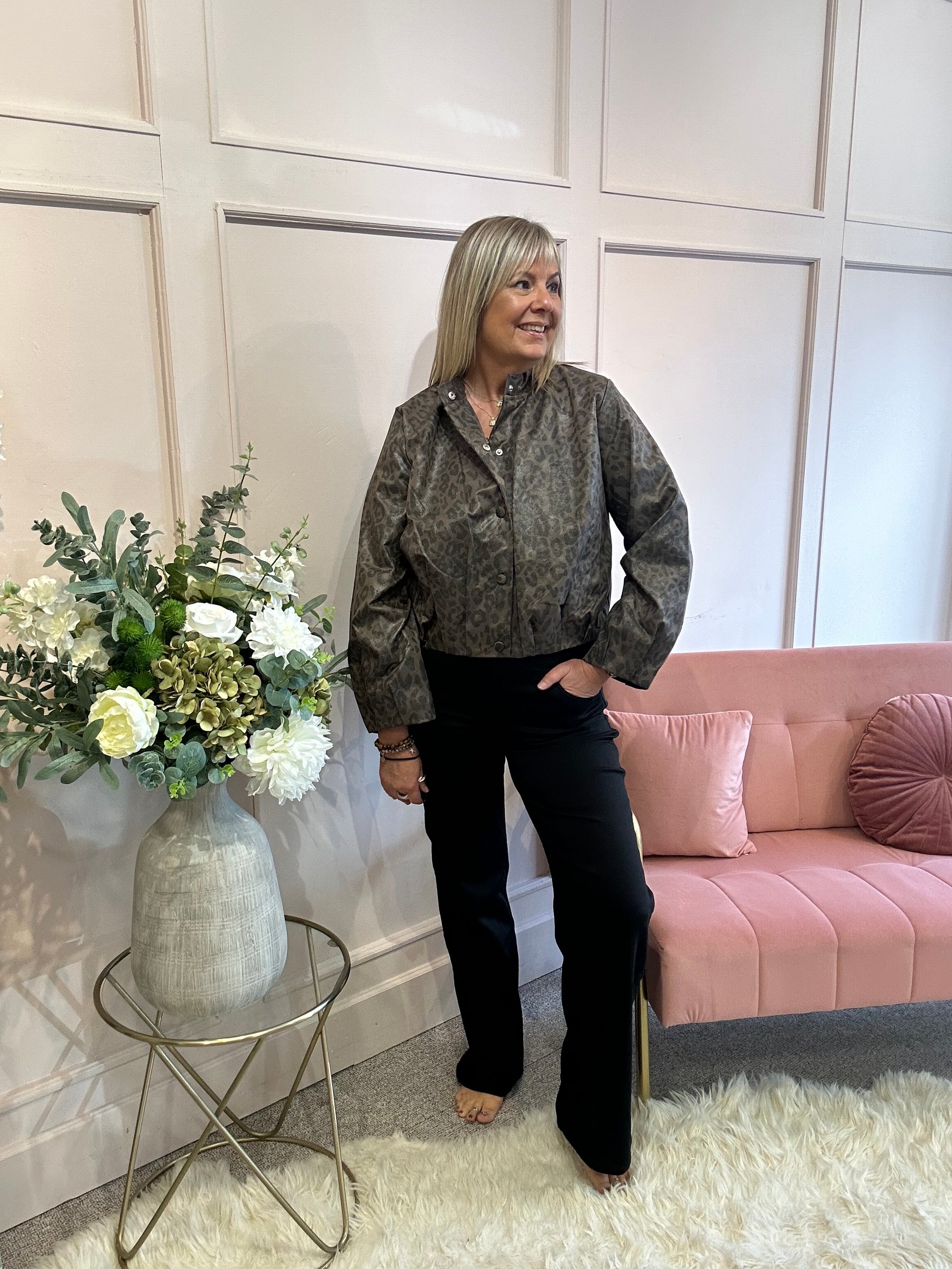 Grandad Collar Animal Jacket - Animal