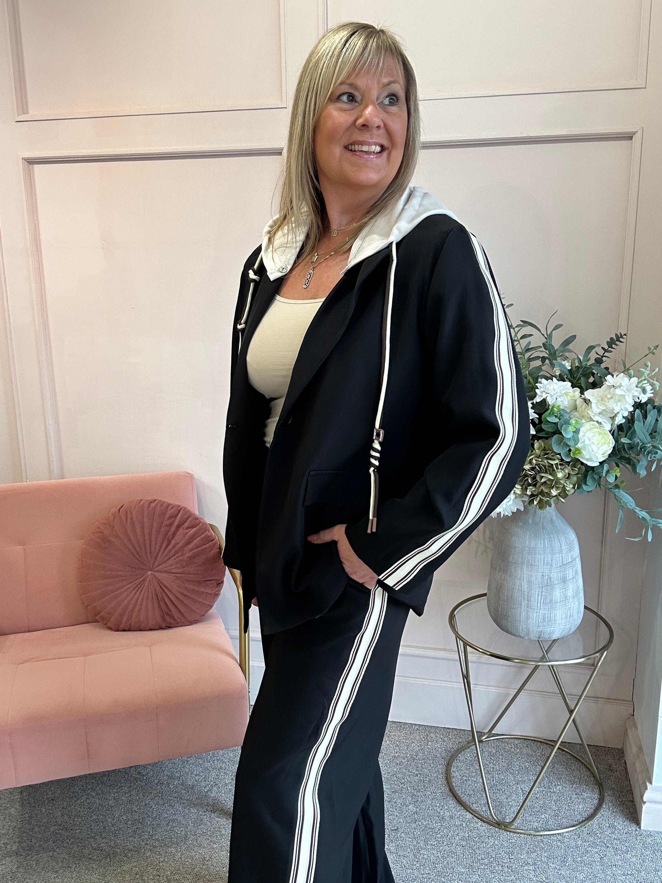 Blazer With Hood - Black