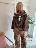 Load image into Gallery viewer, Scarf With Zip Jacket - Brown
