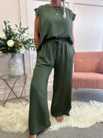 Wide Leg Pant - Khaki