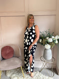 Load image into Gallery viewer, Maxi Bold Spot Dress - Navy/White - Wardrobe By Simone

