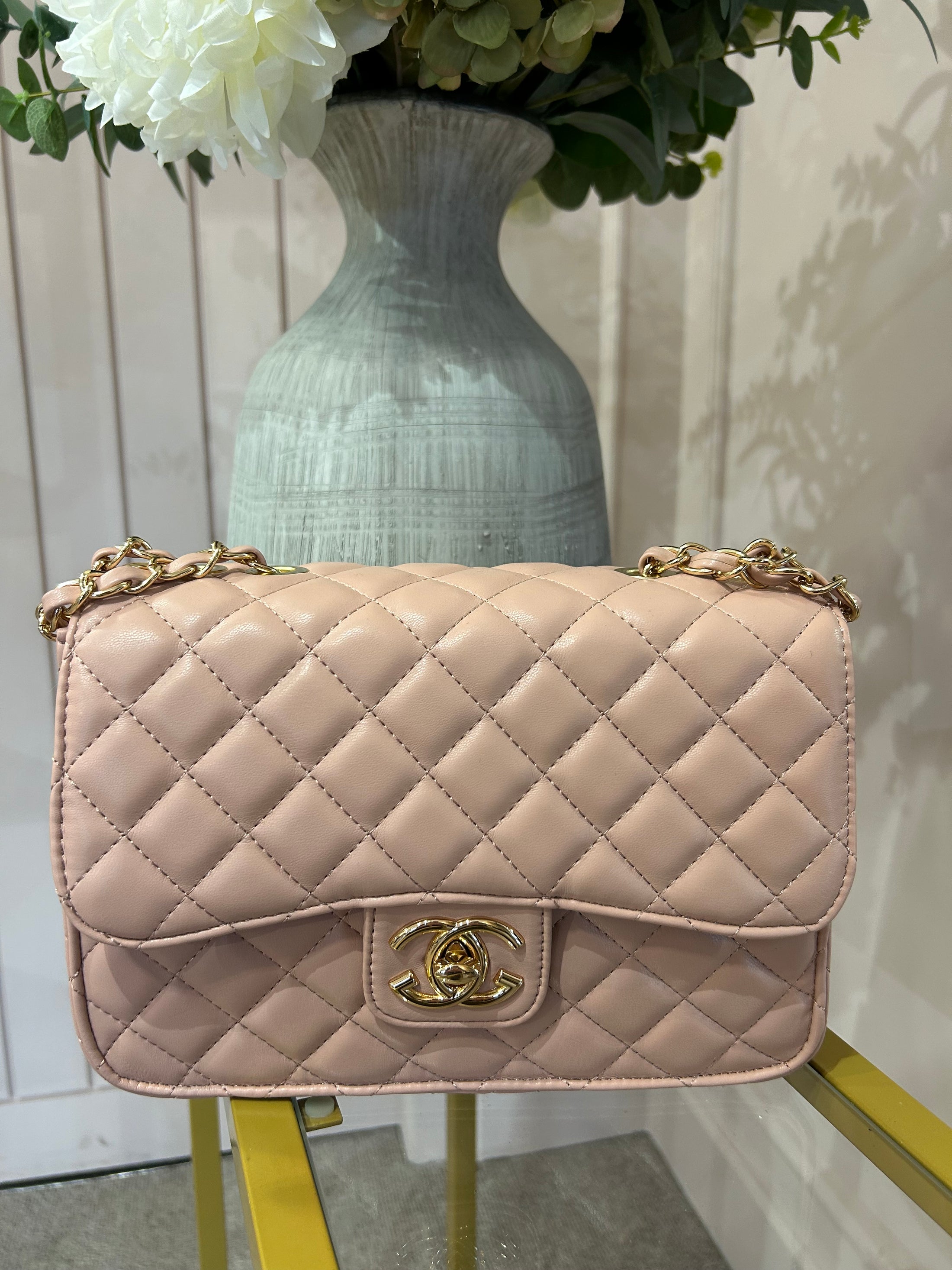 GG Quilted Effect Bag - Soft Pink - Wardrobe By Simone