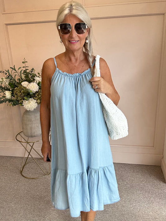 Summer Days SunDress - Light Blue - Wardrobe By Simone