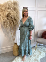 Add a touch of sparkle Maxi Dress - Khaki