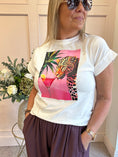 Load image into Gallery viewer, Leopard & Cocktail T Shirt  - White
