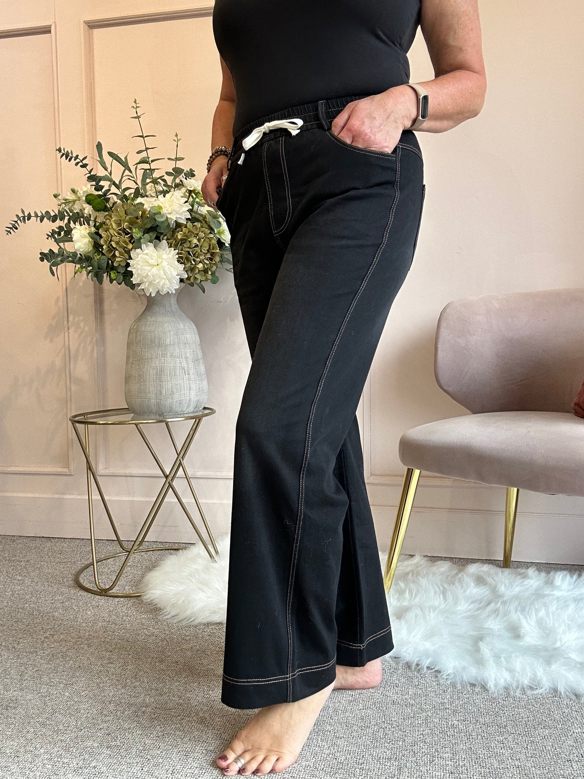 Jean Style Lounge Pant - Black