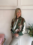 Load image into Gallery viewer, Carousel Horse Zip Jacket - Browns/Greens
