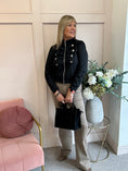 Load image into Gallery viewer, Military Lounge Jacket - Black - Wardrobe By Simone
