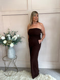 Load image into Gallery viewer, Bardot Elastic Top Wide Leg Jumpsuit Brown -One Side
