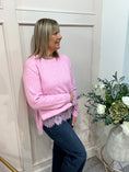 Load image into Gallery viewer, Lace Edge Jumper - Pink
