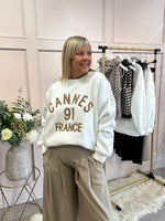 Cannes 91 Sweatshirt  - White