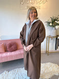 Load image into Gallery viewer, Hoody Two Pocket Long Coat - Brown
