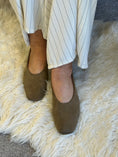 Load image into Gallery viewer, Camille Faux Suede ballet Shoe - Taupe
