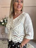 Load image into Gallery viewer, Crochet Cardigan - Cream One Size
