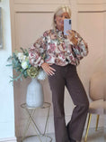 Load image into Gallery viewer, Floral Print Shirt/Jacket - Browns/Burgundy
