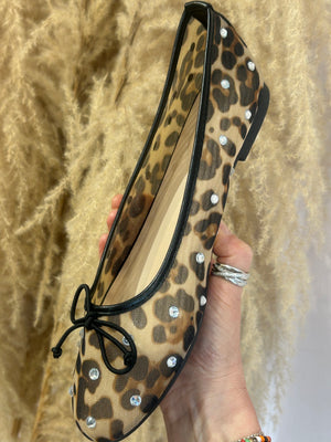 Leopard With Sparkle Cute Pump - Leopard