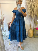 Maxi Vintage Denim Dress - Blue