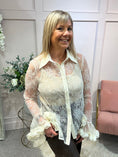 Load image into Gallery viewer, Pure Romance Rose Frill Blouse - Cream
