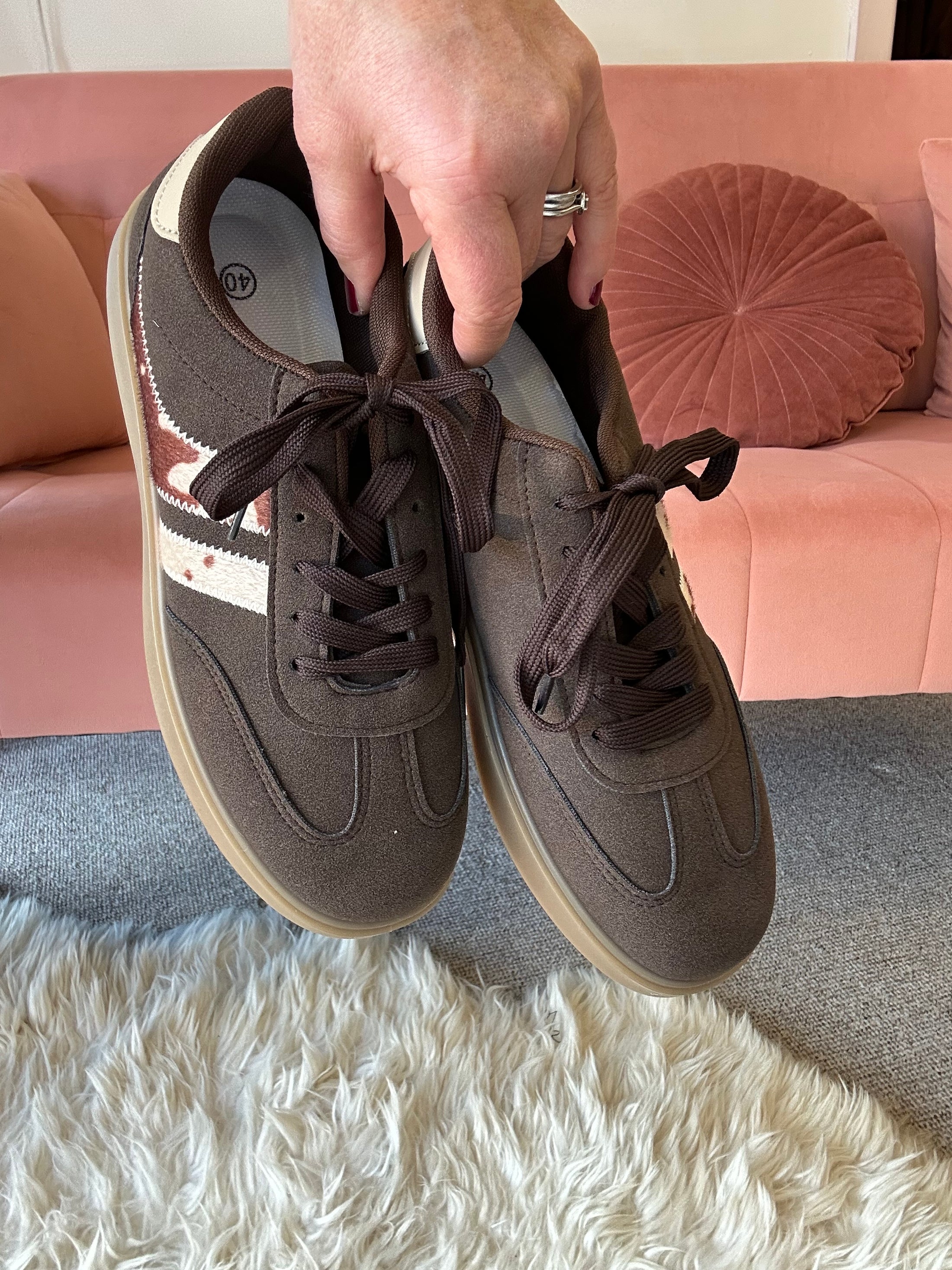 Trainer - Brown/Cowprint