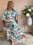 Load image into Gallery viewer, Vibrant Aztec Maxi Dress - Mint Green/Mix - Wardrobe By Simone

