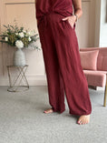 Load image into Gallery viewer, Relaxed Wide Pant - Burgundy
