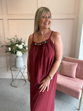 Load image into Gallery viewer, Beaded Strapy Sundress Dress - Burgundy
