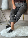 Load image into Gallery viewer, Belted Checked Pant - Black/Beige
