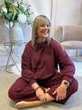 Load image into Gallery viewer, Bonjour Sweatshirt  - Damson
