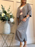 Load image into Gallery viewer, Gingham Little Jacket & Pants Set - Brown/White
